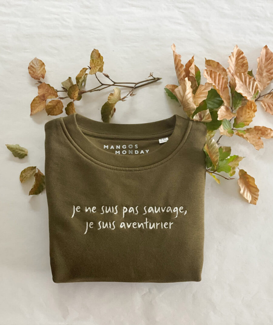 Je suis aventurier sweater by Mangos on Monday