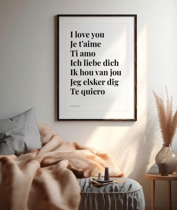 I love you - poster - Zwart